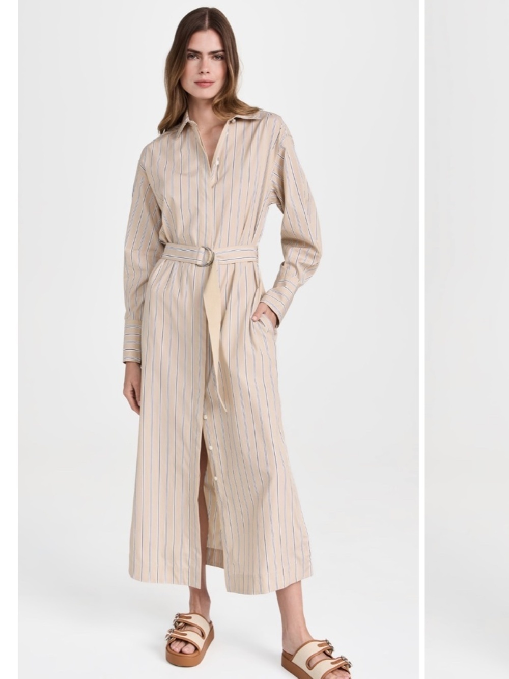 Rag & Bone Briar striped cotton-poplin shirt maxi dress Size medium